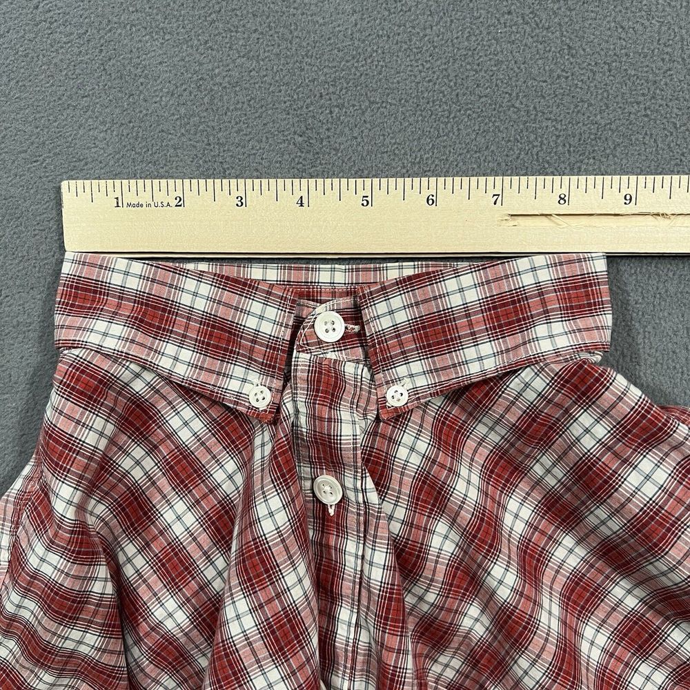 Todd Snyder Shirt Men XL Red White Plaid Outdoor Lightweight Button Down Preppy - Picture 7 of 10